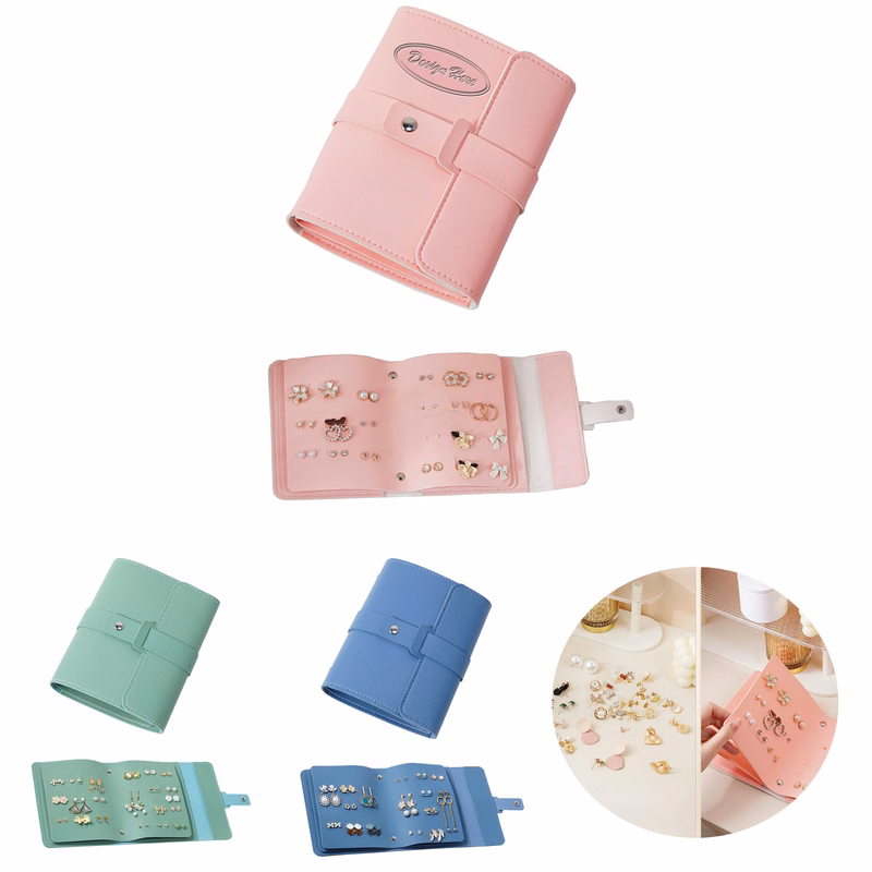 PU Leather Jewelry Organizer Roll for Necklaces