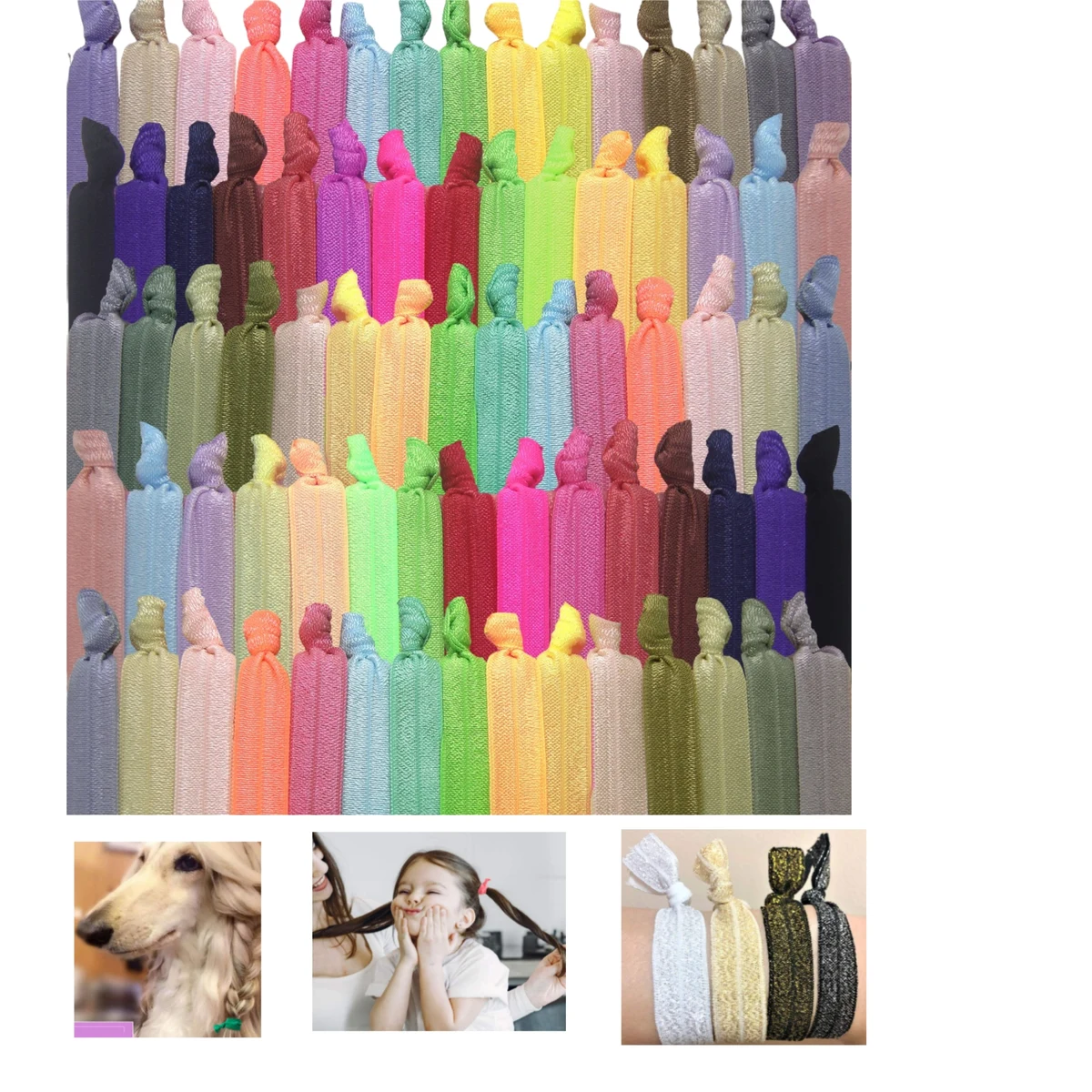 Elastic Hair Ties No Crease Ouchless 1