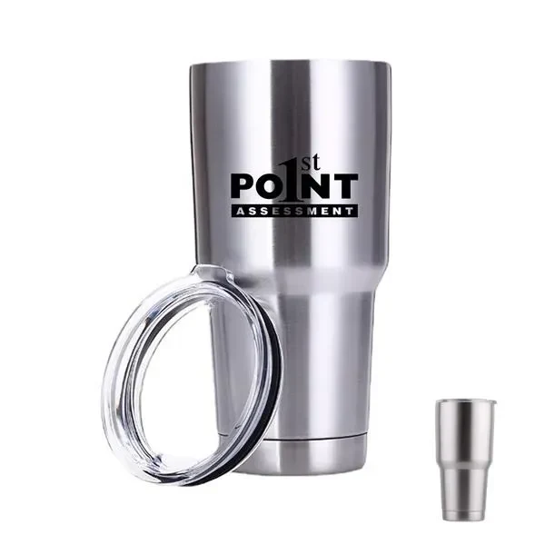 30 Oz Vacuum Insulated Stainless Steel Tumbler W/Lid 1
