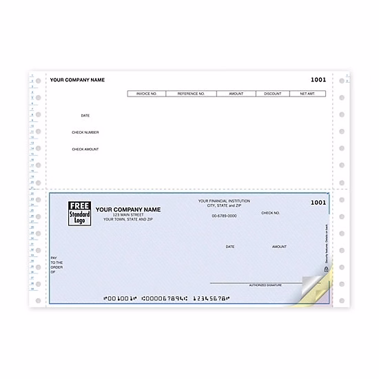 Accounts Payable Checks, Continuous Bottom