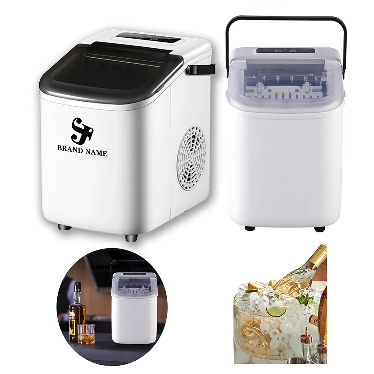 Portable Self-Cleaning Fast Ice Maker Machine For Office Bar 1