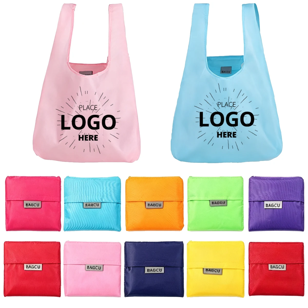 Polyester Foldable Pocket Shoulder Tote Sack 1