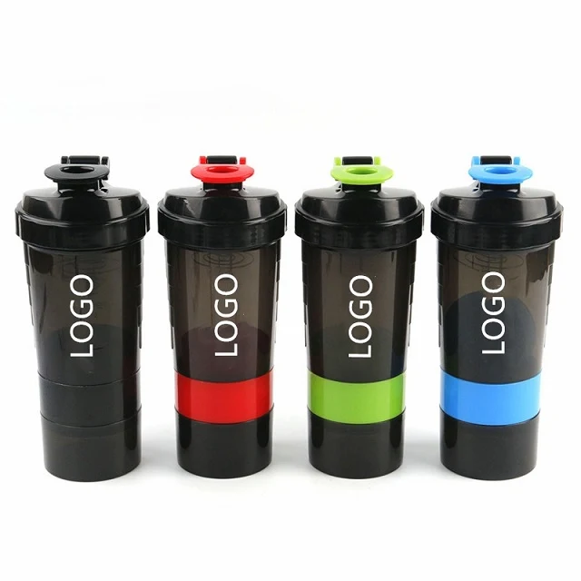 3 in 1 Plastic Sports Gym Protein Shaker Bottle 1