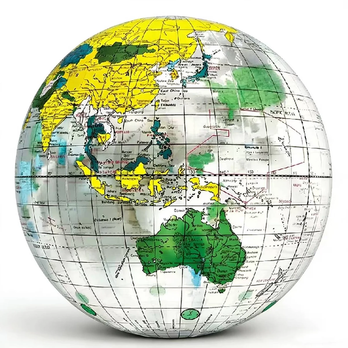PVC Inflatable Globe Beach Ball 1