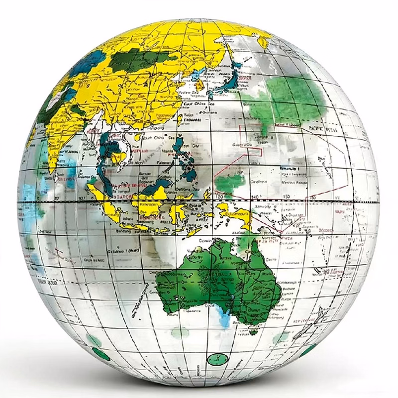 PVC Inflatable Globe Beach Ball