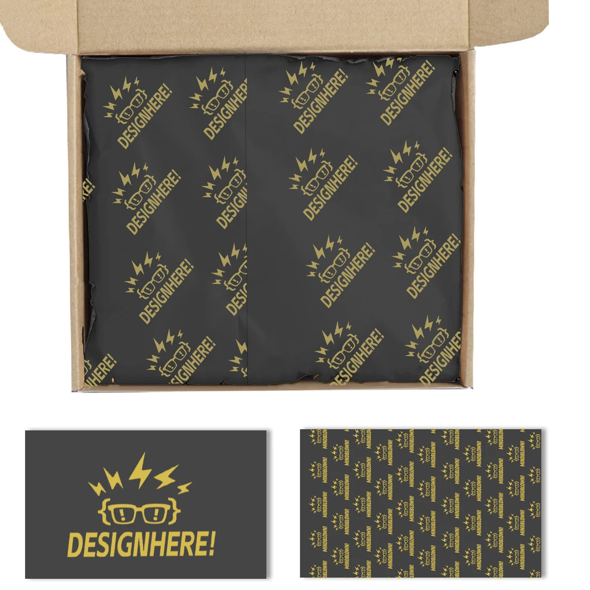 Custom Logo Printed Wrapping Tissue Sheets 1