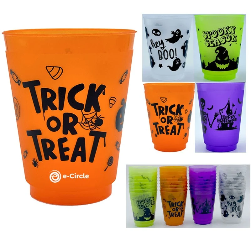 15OZ Halloween Reusable Plastic Cups 1