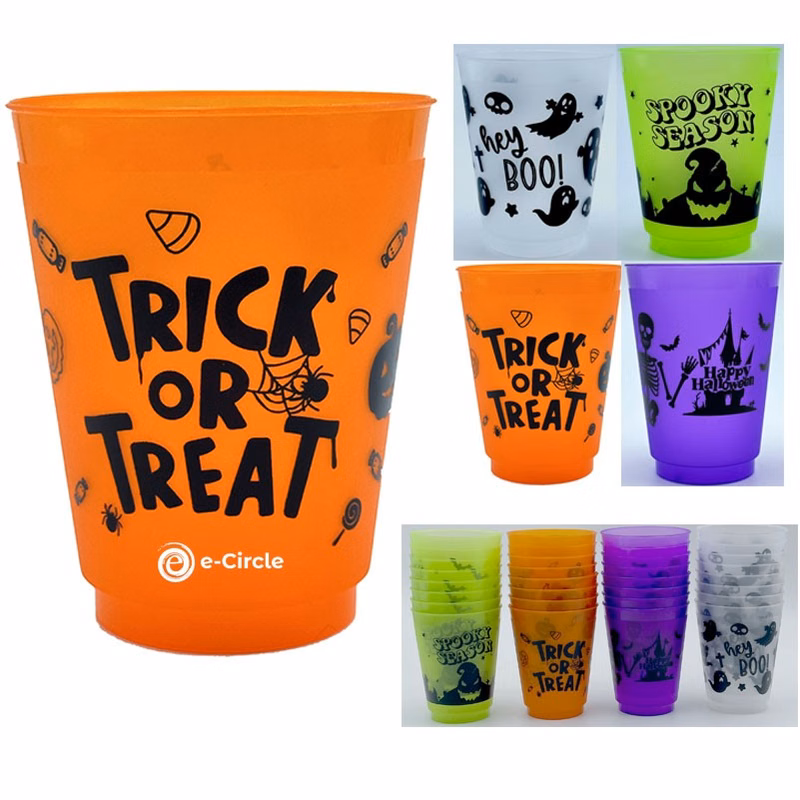 15OZ Halloween Reusable Plastic Cups