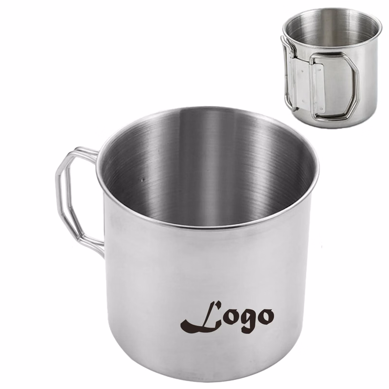Folding Handle Steel Mug