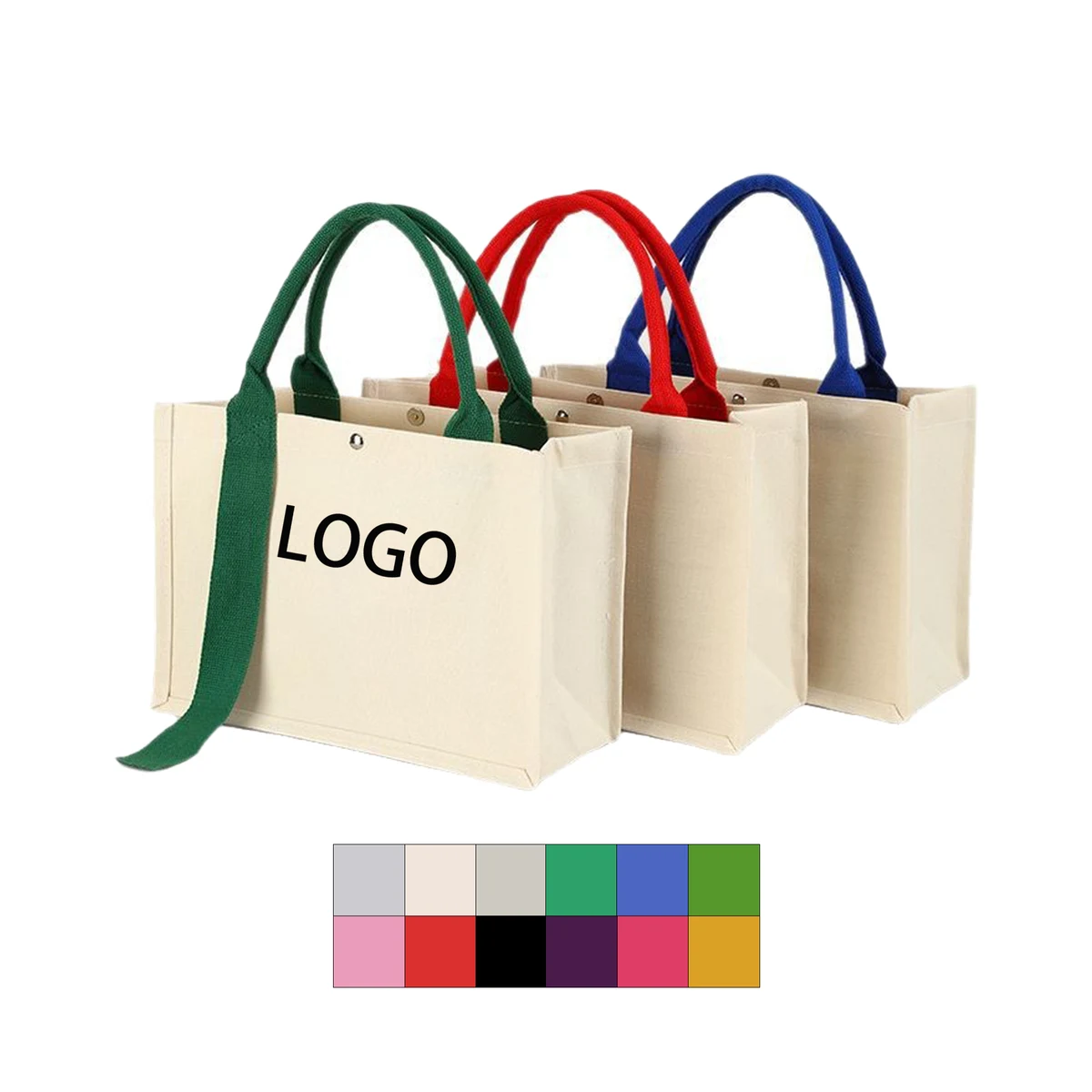 Canvas Shopping Bags, custom tote bag with logo imprint 1