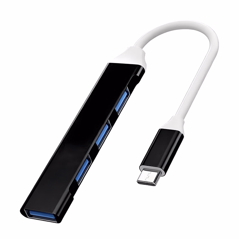 4-in-1 USB-C Hub Adapter with 4-Port USB 3.0 for Laptops
