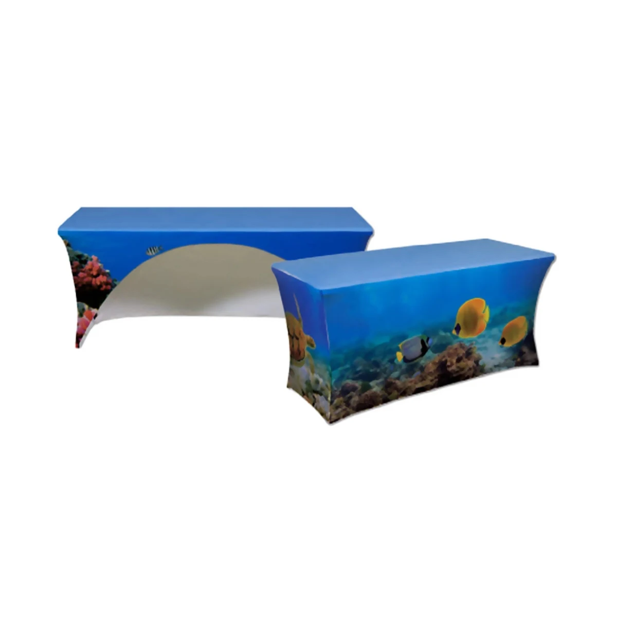 3-Sided Stretch Fitted Table Cloth - 6' STANDARD TABLE 1
