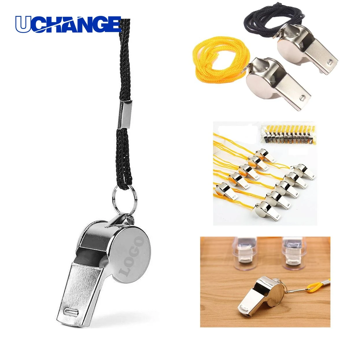 Metal Whistle With Lanyard for Sports 1