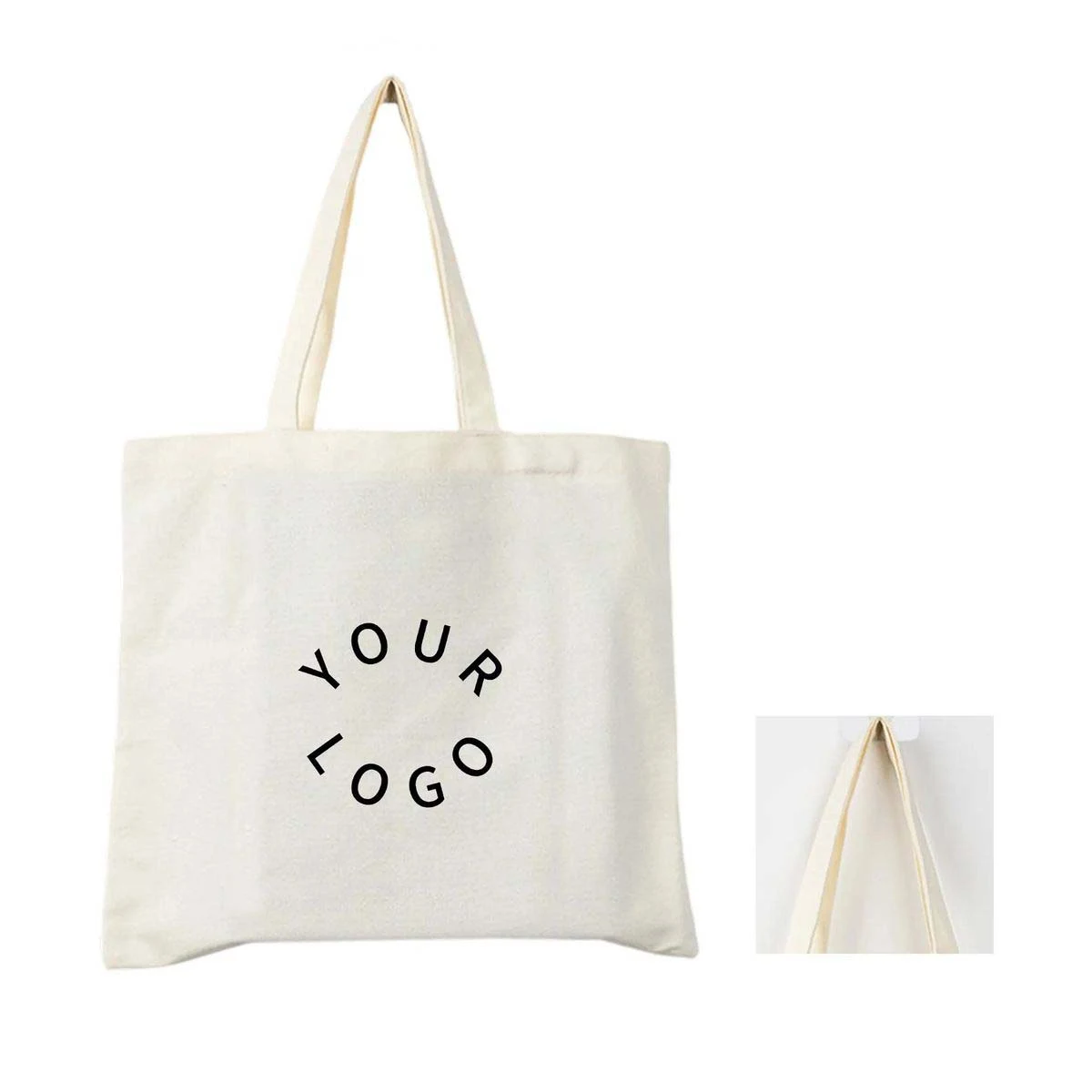 Reusable Canvas Bag for Daily Essentials, custom tote bag with logo imprint 1