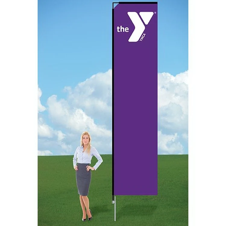 11ft Advertising Flag with Ground Stake-Double 1
