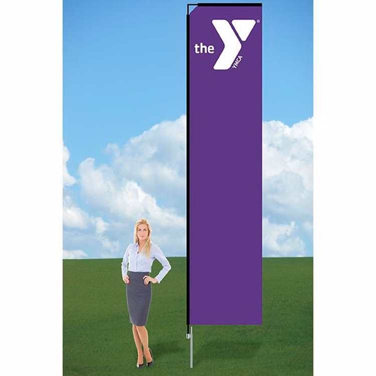 11ft Advertising Flag with Ground Stake-Double