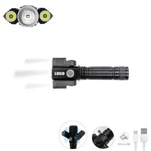 3 Heads Rechargeable Flashlight With Multi Functional Mode 1
