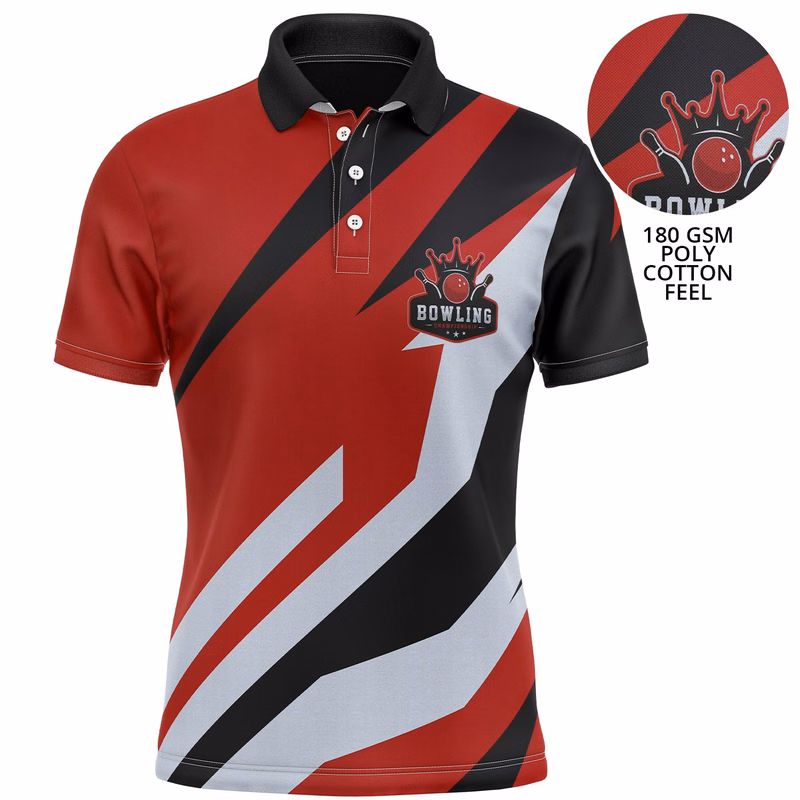 Unisex 180 GSM Jersey Knit Cotton Feel Sublimation Polo T-shirt
