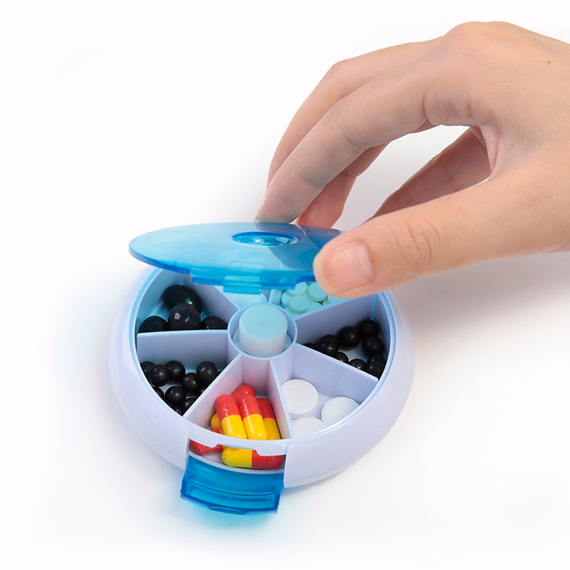 Automatic Rotatable Weekly Box 7 Days Pill Case Organizer