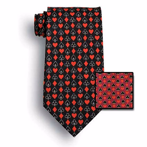 Full House Black Novelty Tie