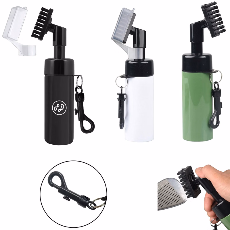 Golf Club Cleaning Brush Tool With Spray Bottle