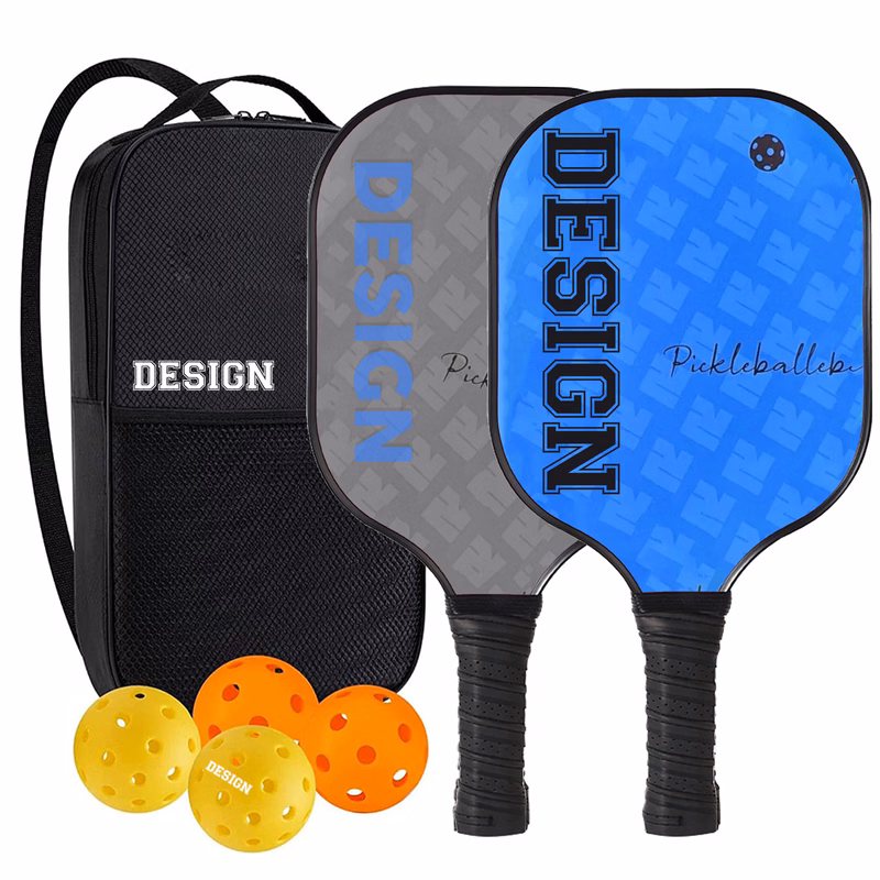 Lightweight Pickleball Set 2 Paddles 4 Balls Bag