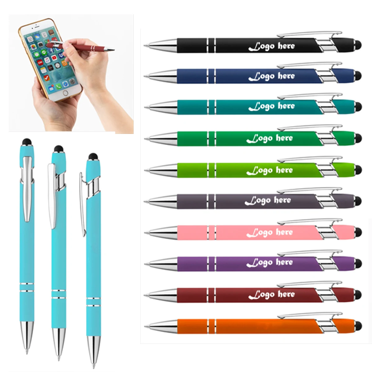 Touchscreen Stylus and Writing Ballpoint Pen Combo 1
