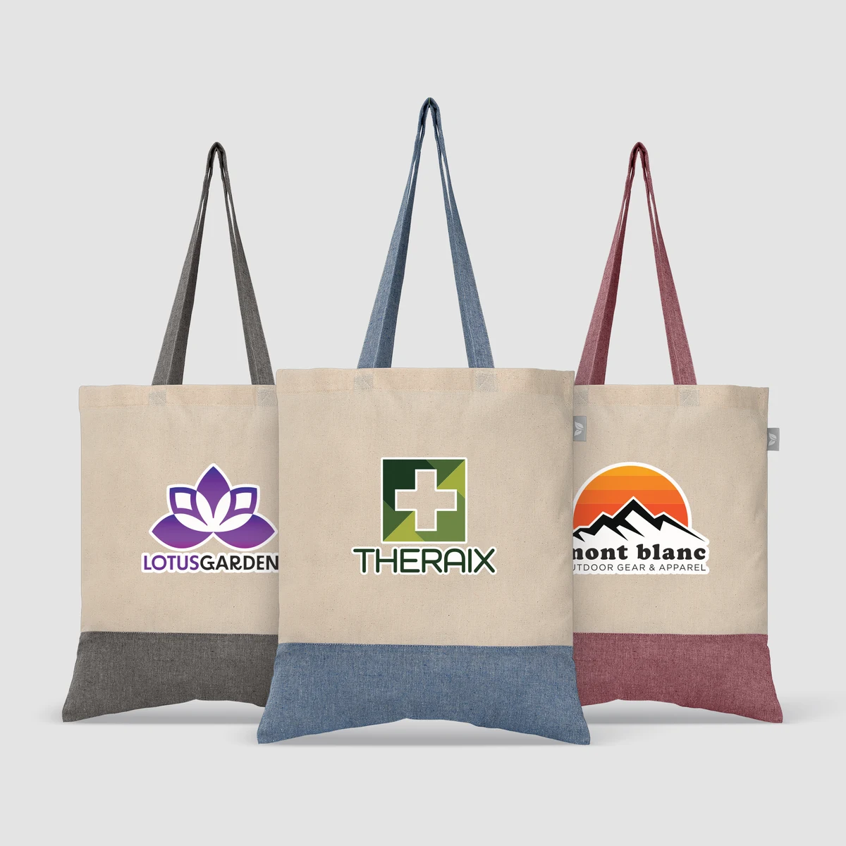 Quebec - 5 oz. Two-Tone Recycled Cotton Tote 1