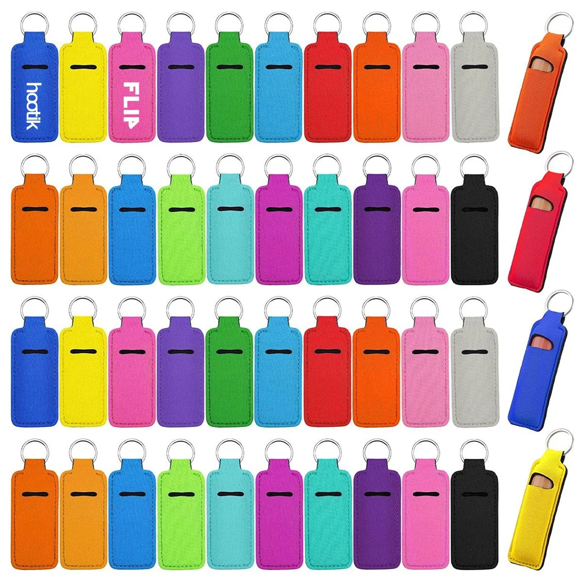 Neoprene Lip Balm Holder with Keychain 1