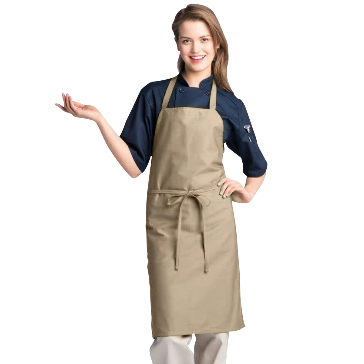 Khaki Classic Bib Apron 1