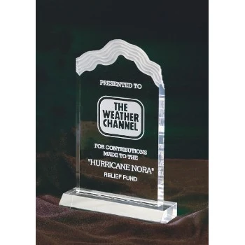 4-1/2" x 7-5/8" Clear White Cap Edge Acrylic Award 1
