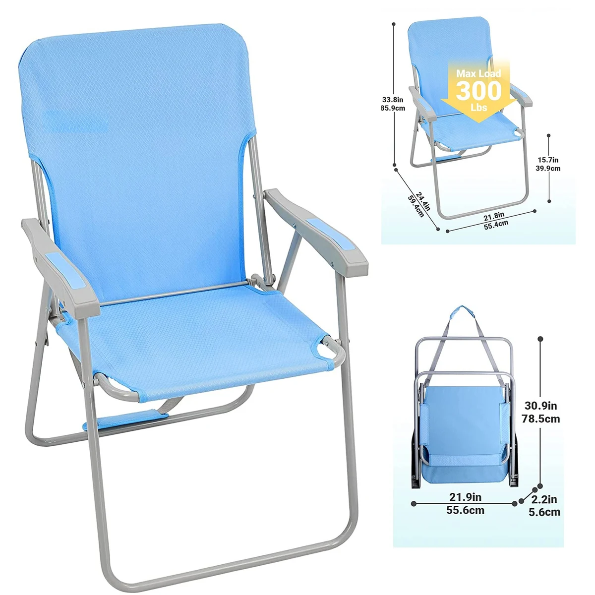 High Back Outdoor Lawn Concert Beach Folding Chair 1