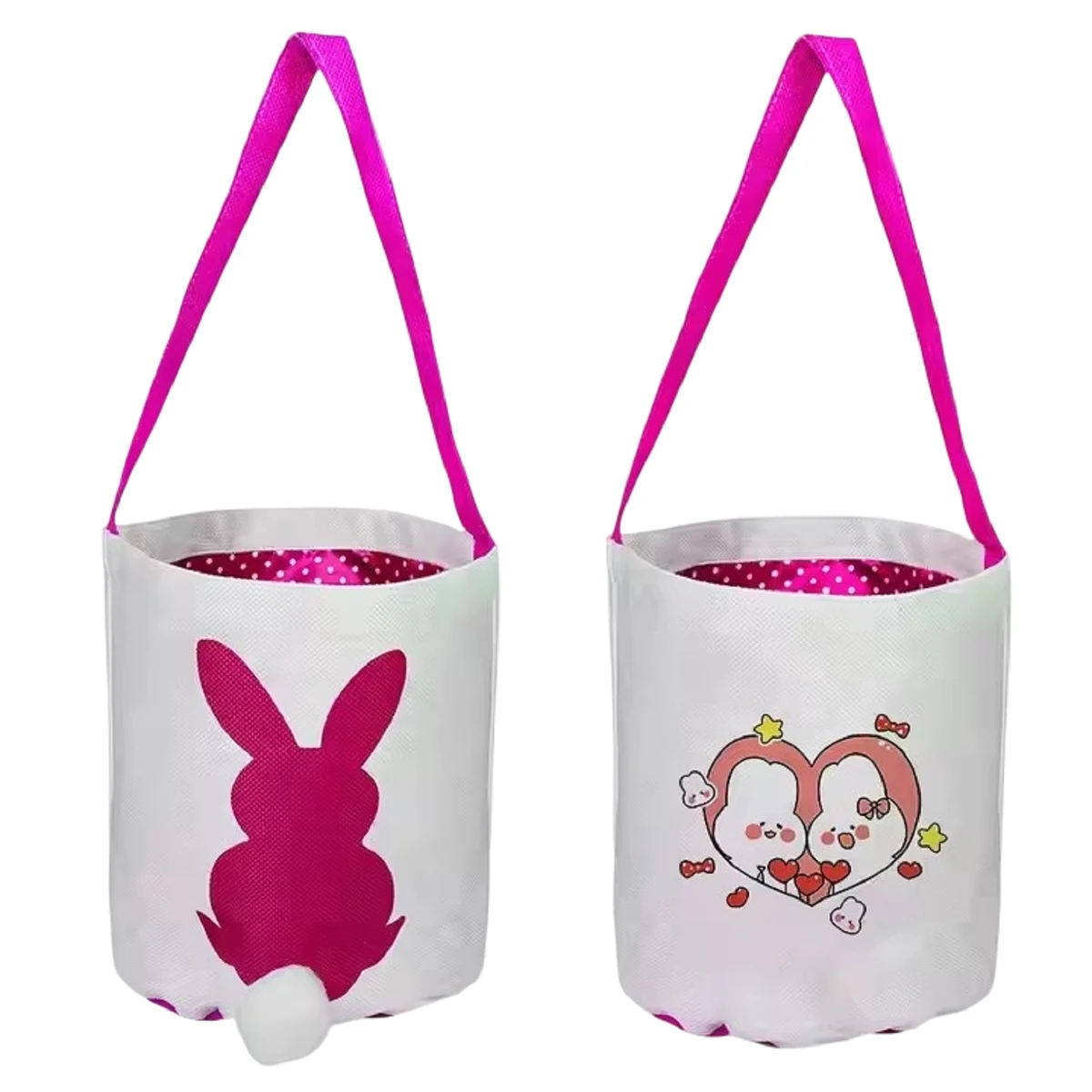 Easter Eggs Bunny Rabbit Tote Bag, custom tote bag with logo imprint 1