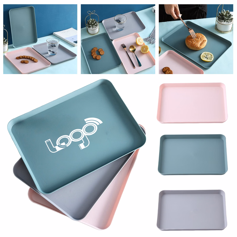 Customizable Nordic Plastic Tray for Breakfast, Tea, and Desserts