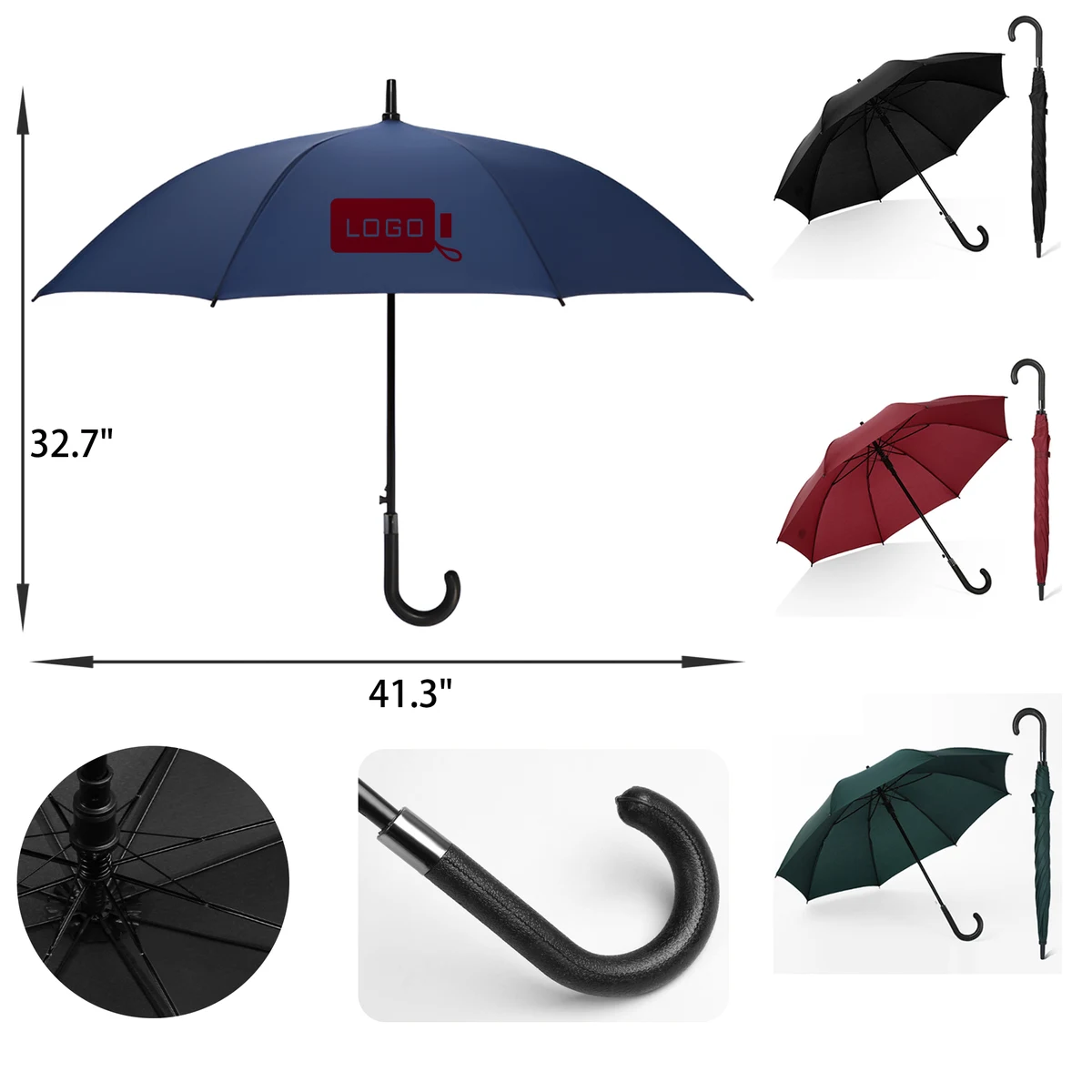 MOQ 50 PCS Stylish Automatic 8 Ribs Golf Umbrella 1