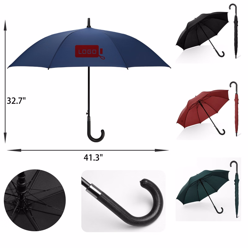 MOQ 50 PCS Stylish Automatic 8 Ribs Golf Umbrella