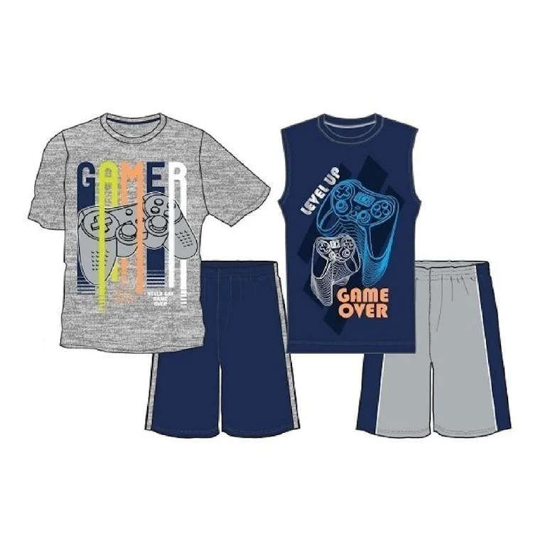 Boys Short Set - 4pc Size 8-16 1