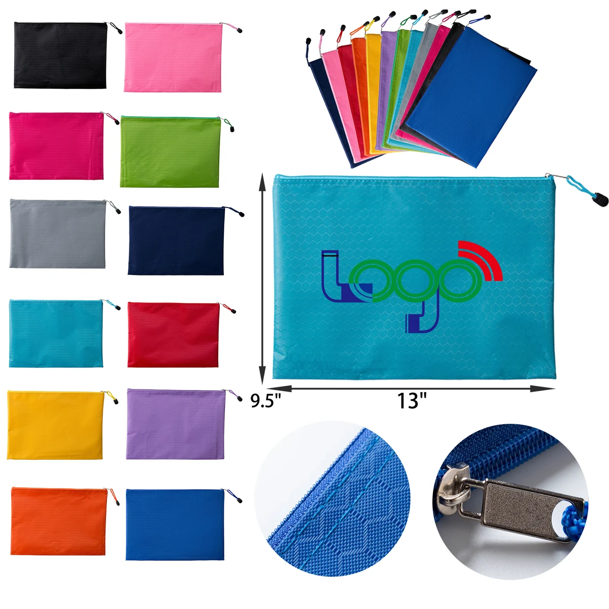 Versatile A4 Oxford Zipper Folder Document Bag 1