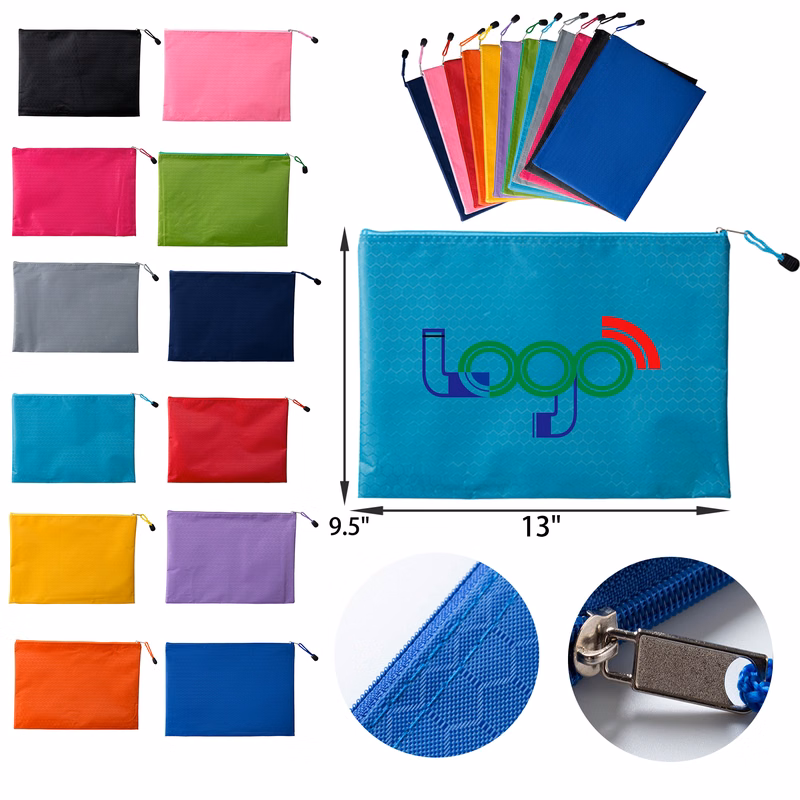 Versatile A4 Oxford Zipper Folder Document Bag