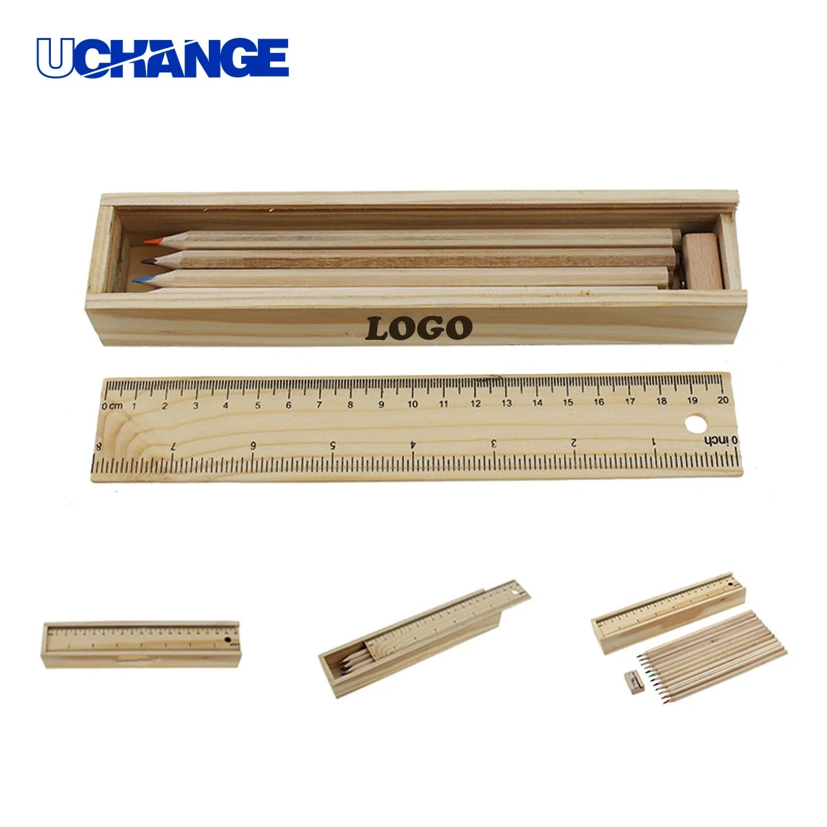 Custom Logo Wooden Pencil Set for Drawing 1