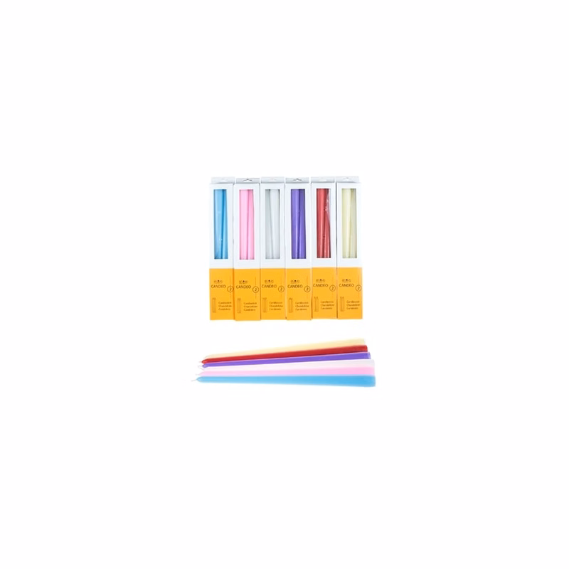 12" Taper Candles - Unscented 2 Packs Assorted colors