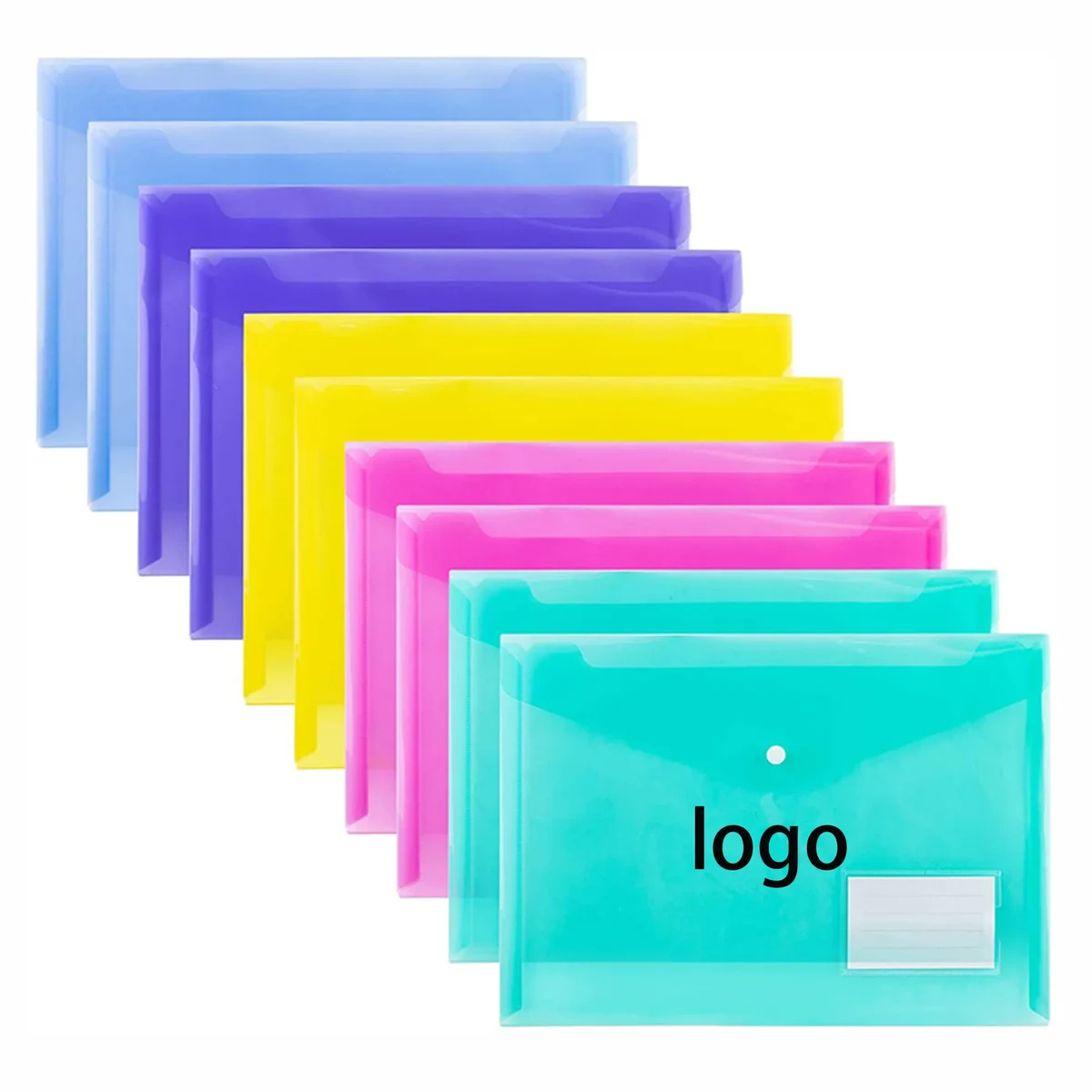 A4 Plastic Envelope Folder With Snap Closure Customize 1