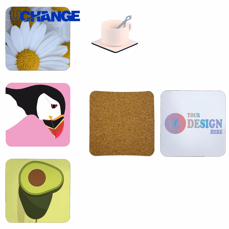 Acrylic Cork Cup Coaster Mat for Barware