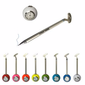 Blue Ink Golf Putter Pen With Clock