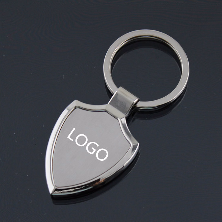Badge -Shaped Zinc Alloy Key Chain