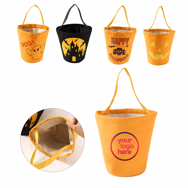MOQ:50pcs Pumpkin Shaped Goodie Bag