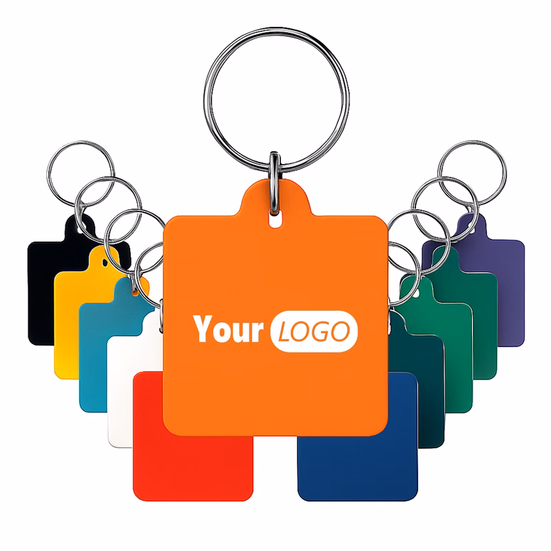Soft Square Vinyl Key Tag