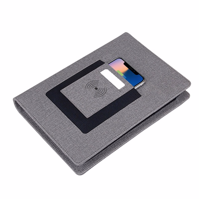 Diary Notebook with Power Bank and Wireless Charger