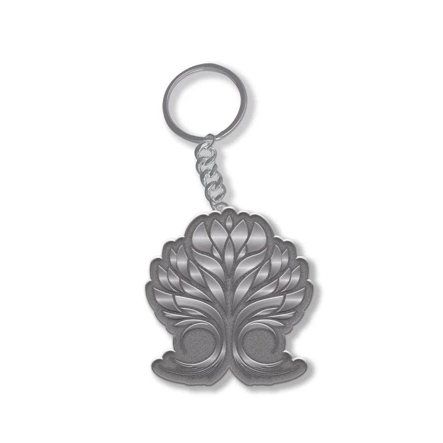 Customized Solid Iron Keychain with Antique Silver Plating 1