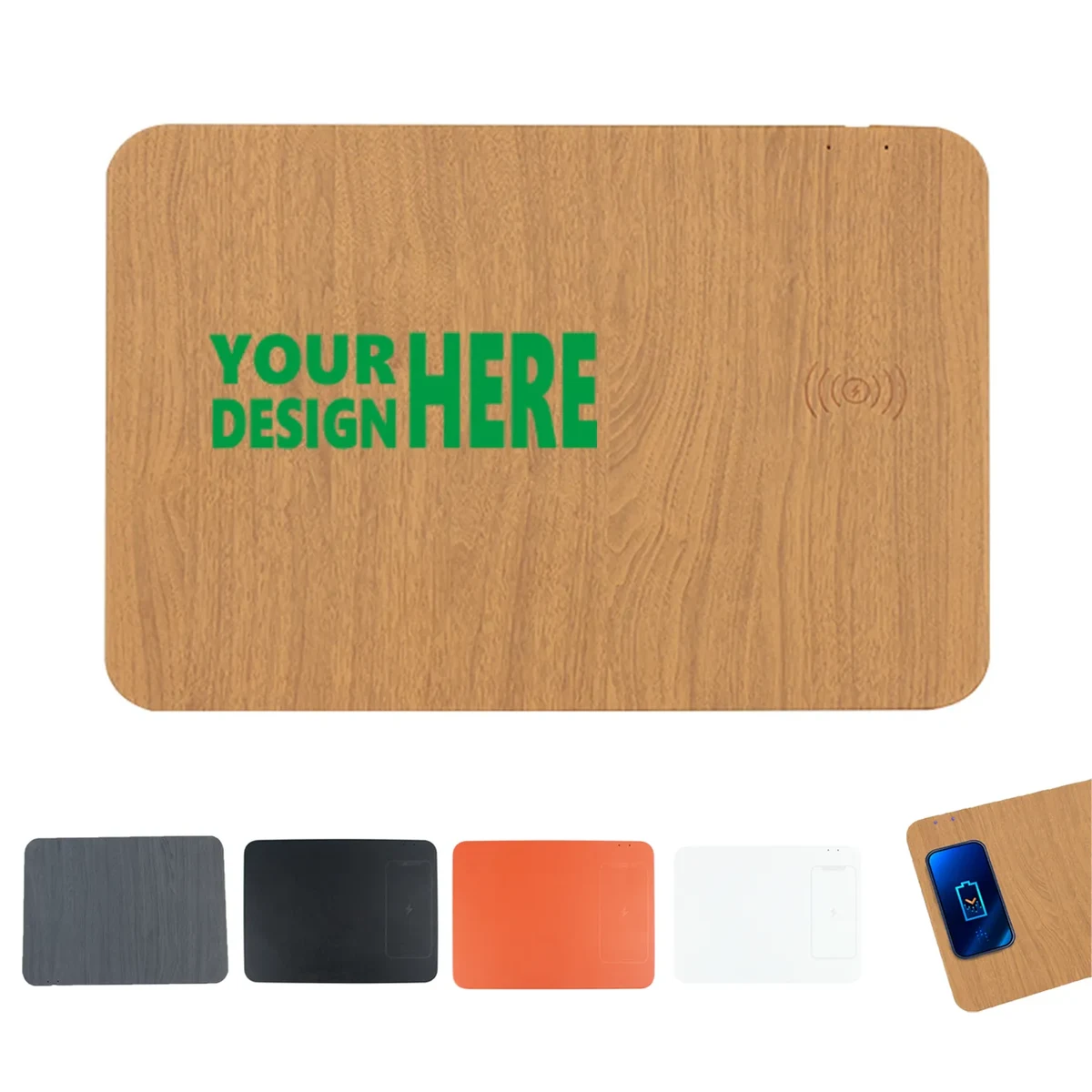 Slim Wooden Wireless Charging Pad 1
